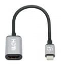 Pikkukuva 3 / 6: Manhattan 153706 videokaapelisovitin 0,15 m USB Type-C HDMI musta, hopea