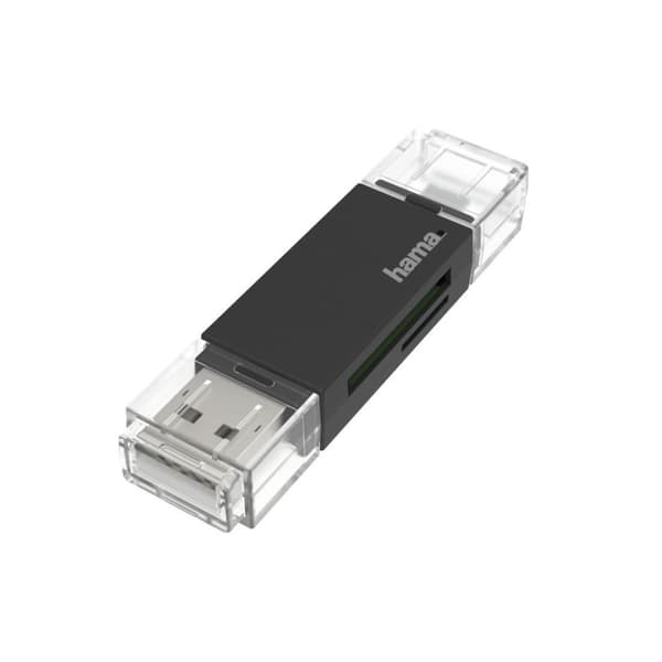 Hama 00200130 hukommelseskortlæser USB/Micro-USB Sort