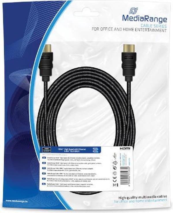 MediaRange MRCS211 HDMI-kabel 5 m HDMI Type A (Standard) Sort (MRCS211)