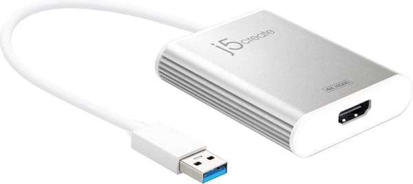 j5create JUA354-N USB 3.0–4K HDM -näyttösovitin