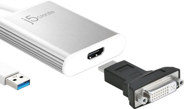 j5create JUA354-N USB 3.0–4K HDM -näyttösovitin