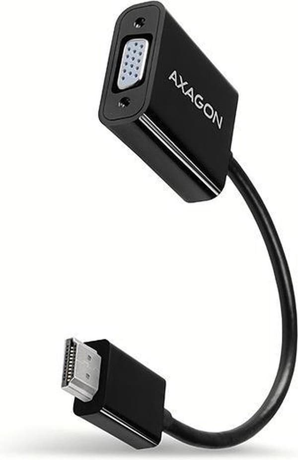 Axagon RVH-VGN videokabeladapter 0,17 m HDMI Type A (Standard) VGA (D-Sub) Sort