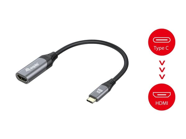 Utrusta adapter USB-C -> HDMI 2.1 8K60Hz 0.15m gr (133492)