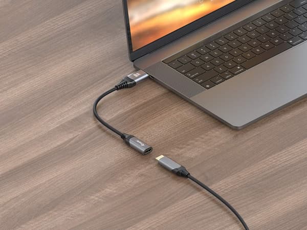 Utrusta Displayport->HDMI-adapter 1,2 M/F 4K/60Hz grå (133445)