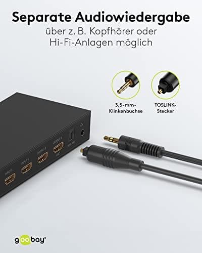 Goobay HDMI™ matrisswitch 4 till 2 (4K @ 30 Hz) (58478)