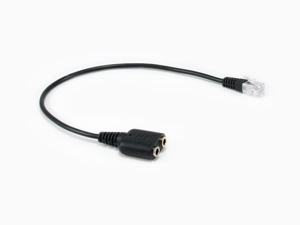 Udstyr telefonkabel RJ9 til 2x 3,5 mm stik til headset 25 cm (147944)