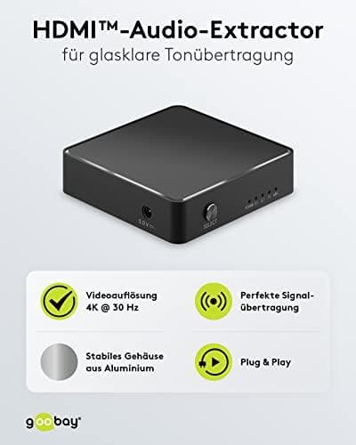 Goobay HDMI™ Audio Extractor 4K @ 30 Hz (58469)
