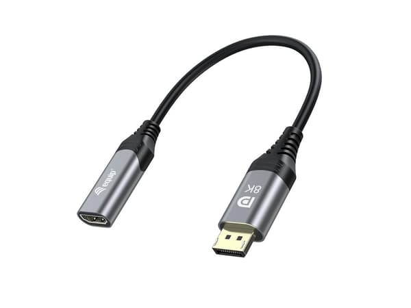 Udstyr Displayport->HDMI-adapter 1,4 M/F 8K/60Hz grå (133446)