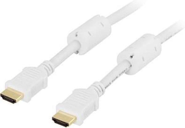 Deltaco HDMI-1050A HDMI-kabel 5 m HDMI Type A (Standard) Hvid (HDMI-1050A)