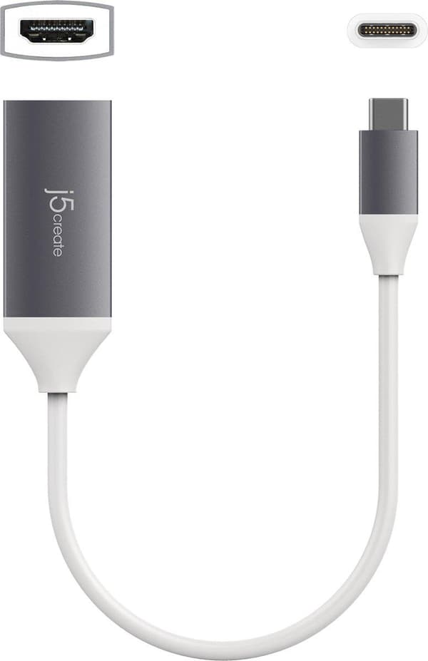 j5create JCA153G-N USB-C® til 4K HDMI™-adapter - 2.0/3.2 Gen 1 (3.1 Gen 1) - USB Type-C - HDMI-udgang - 3840 x 2160 pixels (JCA153G-N)