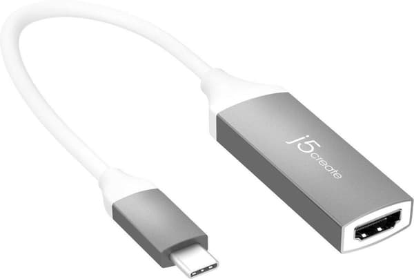 j5create JCA153G-N USB-C® til 4K HDMI™-adapter - 2.0/3.2 Gen 1 (3.1 Gen 1) - USB Type-C - HDMI-udgang - 3840 x 2160 pixels (JCA153G-N)