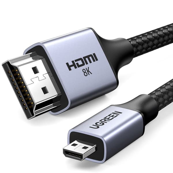 Ugreen HDMI-kabel MicroHDMI hane till HDMI Hane 2.1 8K 2m