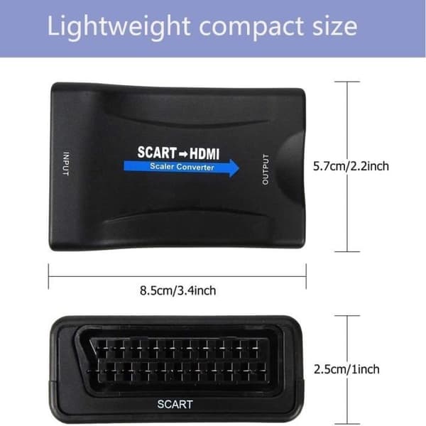 Scart till HDMI ConverterScart till HDMI Adapter Audio Video Converter Full HD Switch 720P - 1080PAdaptat 98