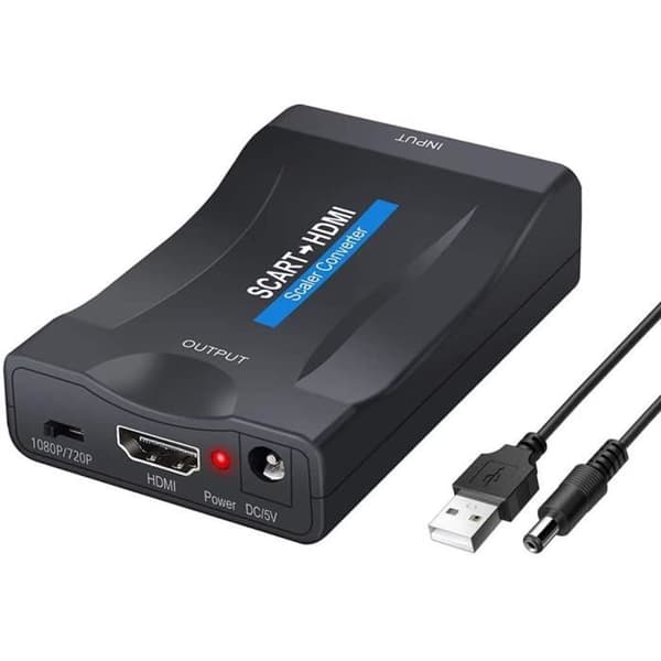 HDMI-omvandlare - SCART - 1080P - Plug and Play - PS4/PS3-kompatibel - Svart