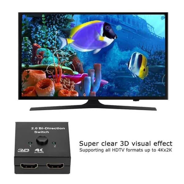 Cikonielf Support 4K HDMI Switcher 2 Input to 1 Output HDMI Switcher HDMI Splitter HDMI Switcher
