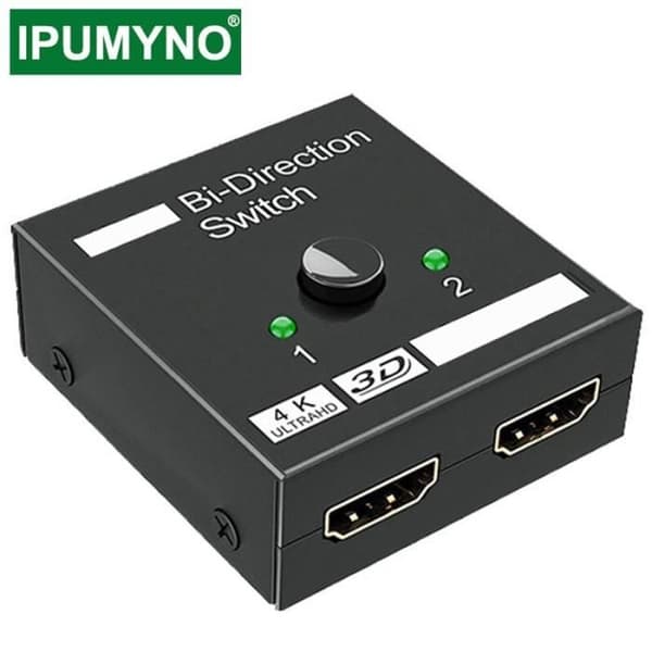 HDMI-kompatibel 4K Splitter Converter Adapter för TV PS4 1 in 2 Display Port Monitor [D8BF43D]