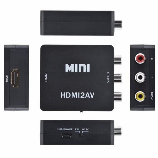 Mini RCA AV till HDMI Converter Adapter Komposit AV2HDMI Converter 1080P HDTV DVDB Dream260783