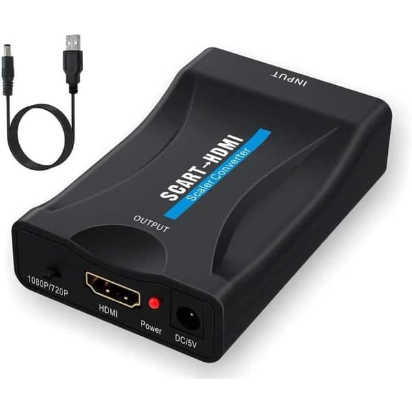 SCART till HDMI-omvandlare SCART till HDMI-adapter 1080P HD Kompatibel med NTSC PAL för Sky HD Blu Ray PS3 TV CR A284