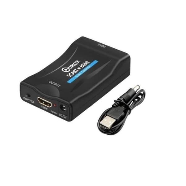 Scart till HDMI-omvandlare Scart till HDMI-adapter 1080P för Smartphone Box Set Top Box STB PS3 PS4 SKY HDTV Blu-r DVD-spelare