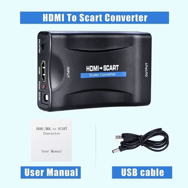 HDMI Scart, 1080P HDMI Scart-adapter, NTSC PAL till CVBS HDMI 1.3 HDMI-adapter, HD Audio Video HDMI Scart för Sky HD Bl A128