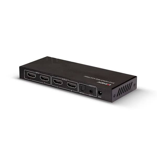 HDMI-matris 2x2 - Lindy - 38302 - 4K60 - HDMI-växlare - Vit färg