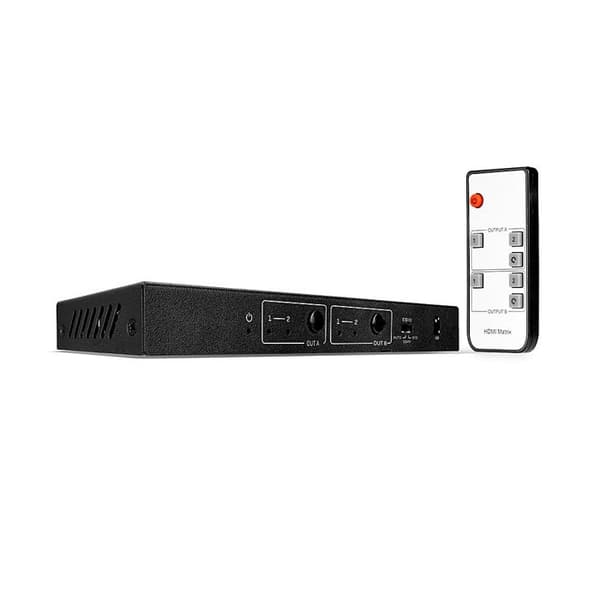 HDMI-matris 2x2 - Lindy - 38302 - 4K60 - HDMI-växlare - Vit färg