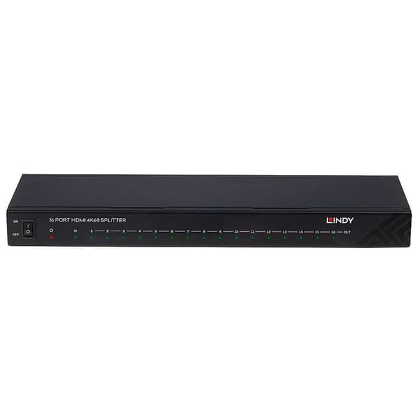 LINDY 16-utgång 4K60 HDMI 2.0 Splitter