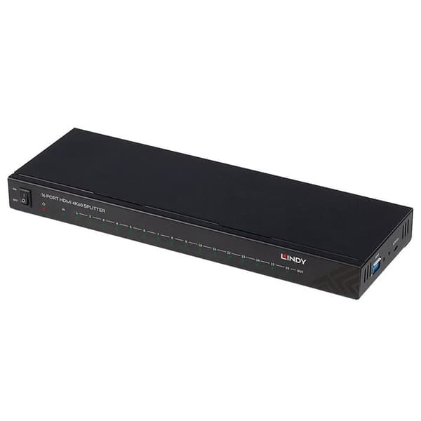 LINDY 16-utgång 4K60 HDMI 2.0 Splitter