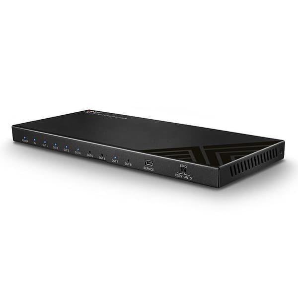 HDMI-splitter - LINDY - 38237 - 8 portar - 3840 x 2160 pixlar - Svart