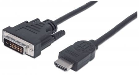 Manhattan 355742 videokabeladapter 2 m HDMI Type A (standard) DVI-D Sort (355742)