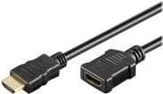 MicroConnect - Ultra High Speed - HDMI forlængerkabel - HDMI han til HDMI hun - 1,5 m - Sort - understøtter 4K 60 Hz (4096 x 2160), Audio Return Chann