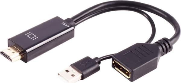 shiverpeaks ®-BASIC-S adapter HDMI-A hun til DisplayPort han, 4K60Hz, 20 cm (BS10-01012)