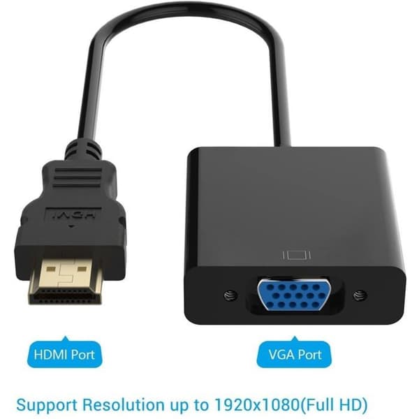 Videokonverter - Cablexpert - A-HDMI-VGA-03 - HDMI till VGA - Upplösning 1920x1200 - Svart