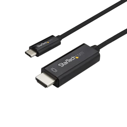 StarTech.com 3ft (1m) USB C to HDMI Cable - 4K 60Hz USB Type C DP Alt Mode to HDMI 2.0 Video Display Adapter Cable - Works w/Thunderbolt 3 - external