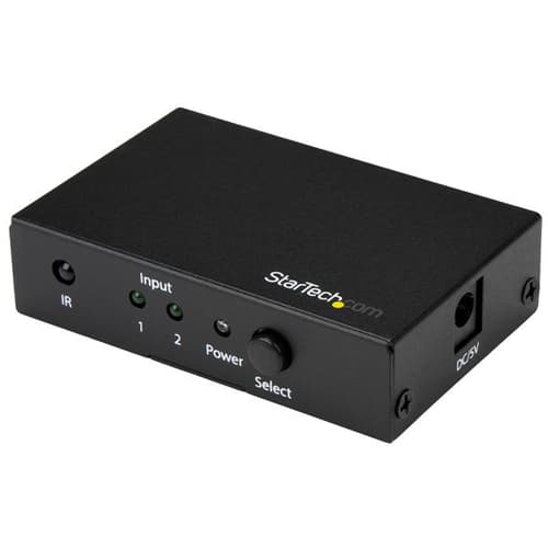 StarTech.com 2 Port HDMI Switch - 4K 60Hz - Supports HDCP - IR - HDMI Selector - HDMI Multiport Video Switcher - HDMI Switcher (VS221HD20) - video/aud