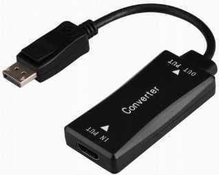 CABLEXPERT Active 4K 30Hz HDMI hun til DisplayPort han-adapterkabel, 0,15 m, sort