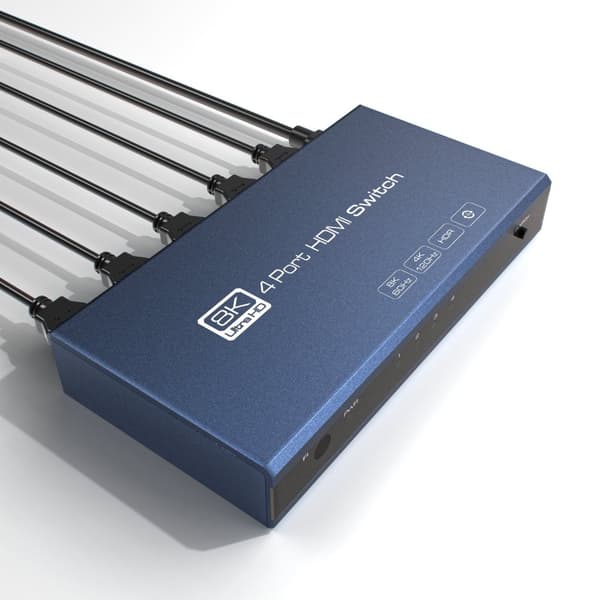 NÖRDIC HDMI 2.1-svitsj 4 til 1 - 8K60Hz 4K120Hz HDR Dolby Atmos