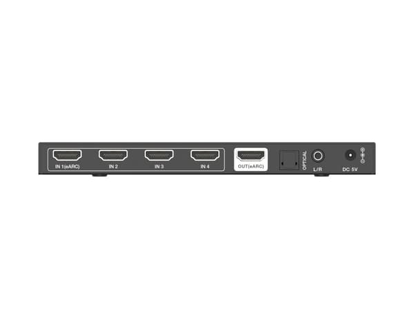 NÖRDIC 8K HDMI 2.1 eARC/ARC Switch og Extractor 4 til 1 Optisk SPDIF & Stereo CEC HDR Dolby Atmos, True HD, Digital Plus, DTS-HD Master