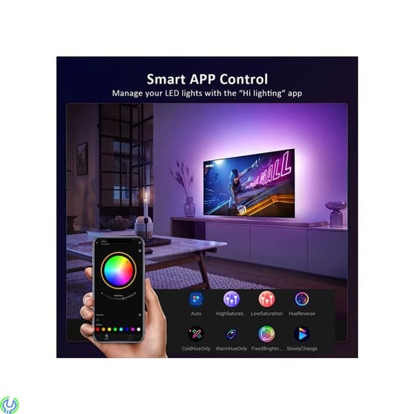HDMI SYNC BOX LED- RGB BAKGRUNDSBELYSNING KIT, 5 M