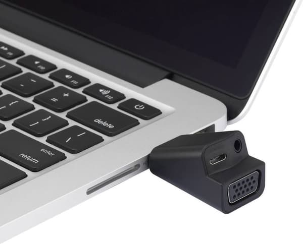 Renkforce HDMI / VGA-adapter [1x HDMI-stik => 1x VGA-stik, jack-stik 3,5 mm] Sort Renkforce (04