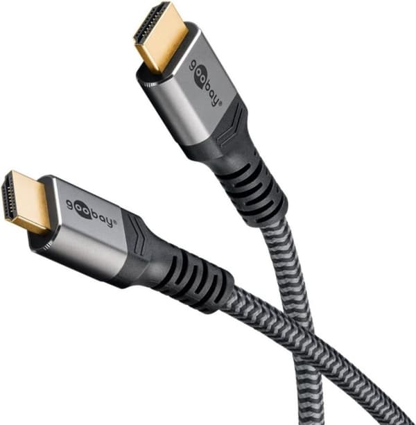 Goobay Premium High-Speed HDMI™-kabel med Ethernet 4K@60Hz – 1 meter