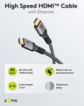 Miniatyrbillede 6 af 10: Goobay Premium High-Speed HDMI™-kabel med Ethernet 4K@60Hz – 1 meter