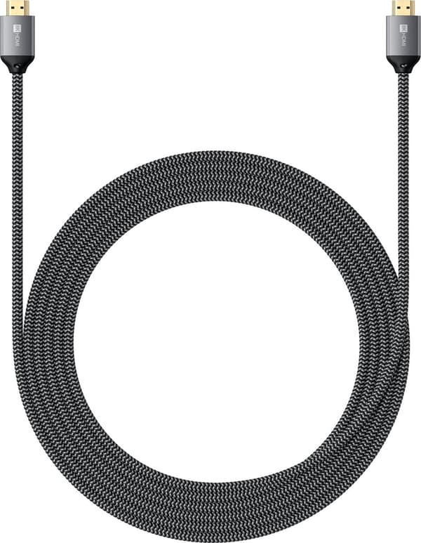 HDMI 2.1 Kabel Ultra HD Opløsning 8K/60Hz Flettet Nylon 2m Satechi Grå