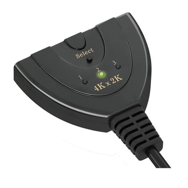 HDMI-switch - Ej specificerad - 4K - 3 portar - Stöder 3D - Ingen strömkabel krävs