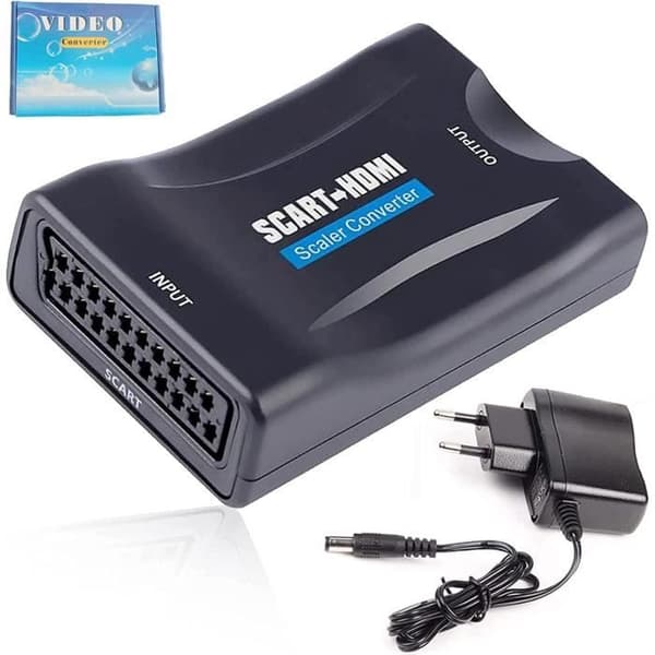 SCART HDMI-adapter, 1080P SCART till HDMI-omvandlare SCART till HDMI-omvandlare, Stöd H[285] monitorprojektor