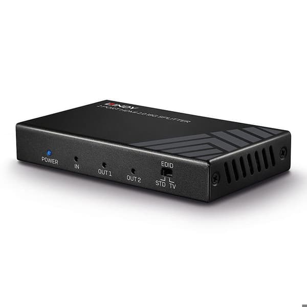 LINDY Splitter HDMI 2 utgångar 18G 4k 2.0