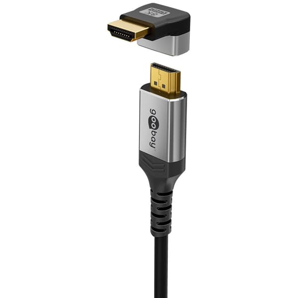 Goobay Angled HDMI-sovitin 8K 60Hz 270° kullatuilla liittimillä varustettuna