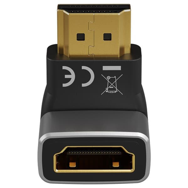 Goobay Angled HDMI-sovitin 8K 60Hz 270° kullatuilla liittimillä varustettuna