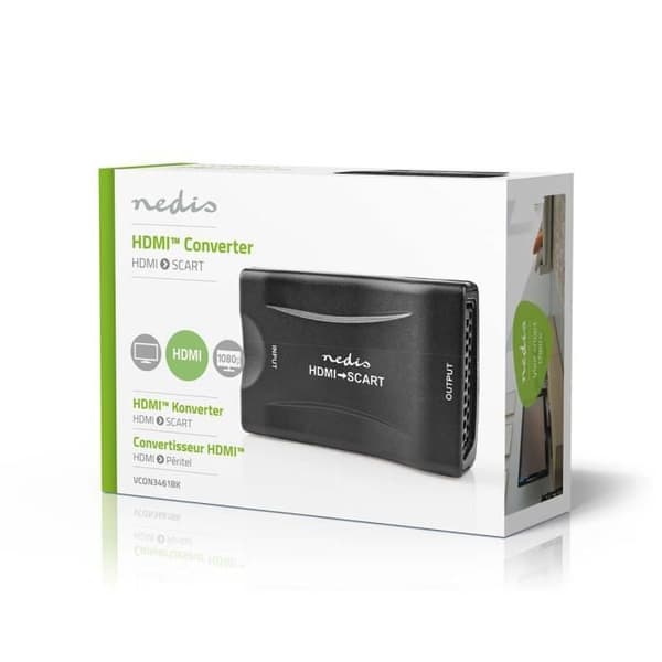 HDMI-konverter - NEDIS - VCON3461BK - Svart - 1080p - SCART hona - En väg
