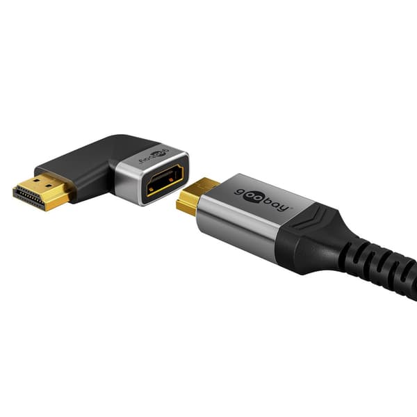 Goobay Vinklet HDMI-adapter 270 ° for 8K 60Hz gullbelagt